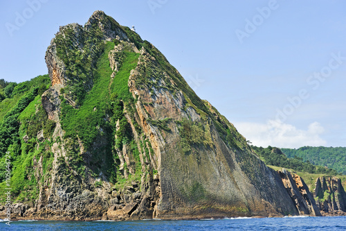 Cliffs along the channel mouth of Pasaia, San Sebastian, Bay of Biscay, province of Gipuzkoa, Basque Country, Spain photo