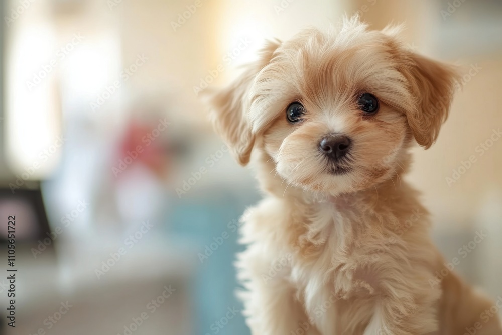 puppy being examined by a friendly vet in a stylish clinic with customizable text charming veterinary illustration concept puppy being examined by a friendly vet in a stylish clinic with customizable text charming veterinary illustration concept