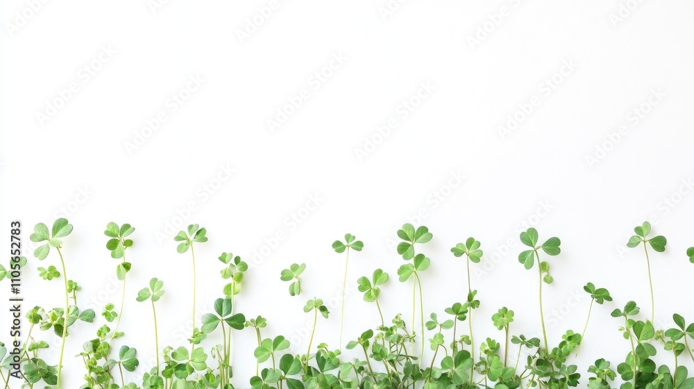 Clover isolated on white background, clipping path, full depth of field. Clover isolated on white background, clipping path, full depth of field.