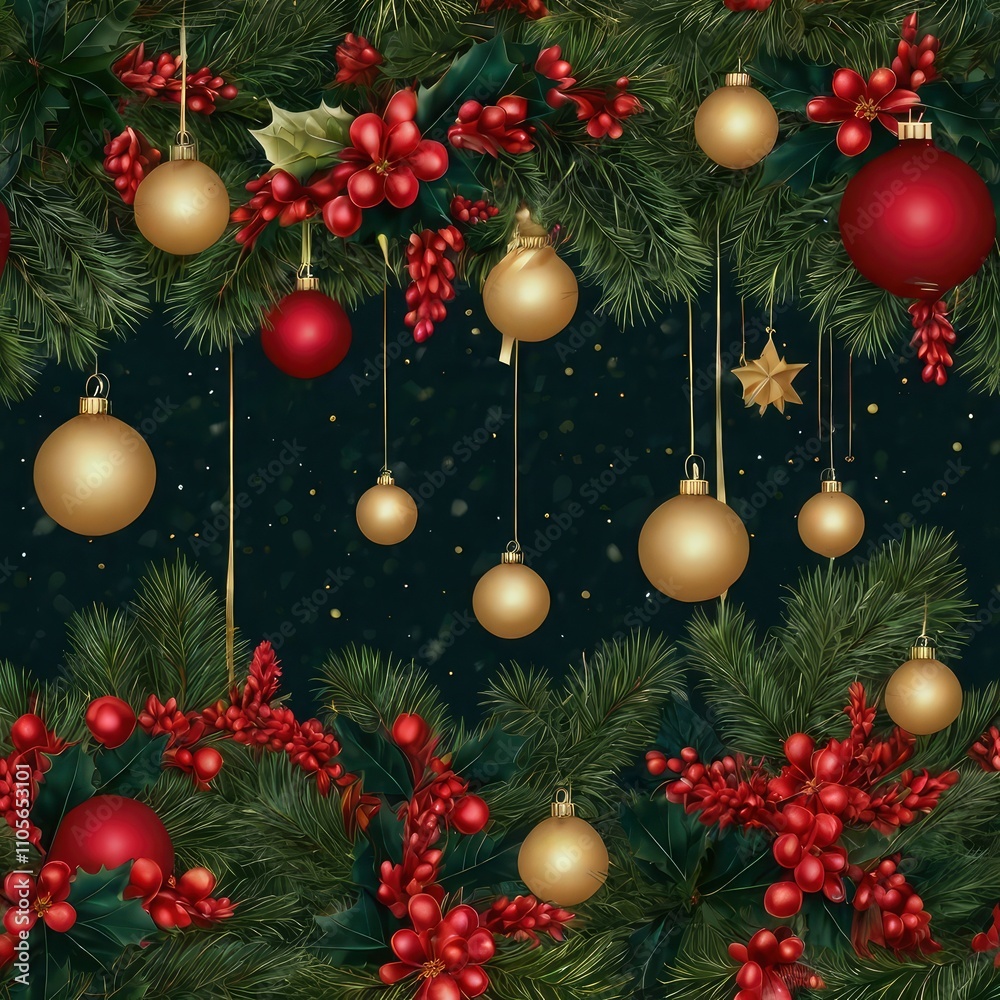 Naklejka premium Christmas night in the city