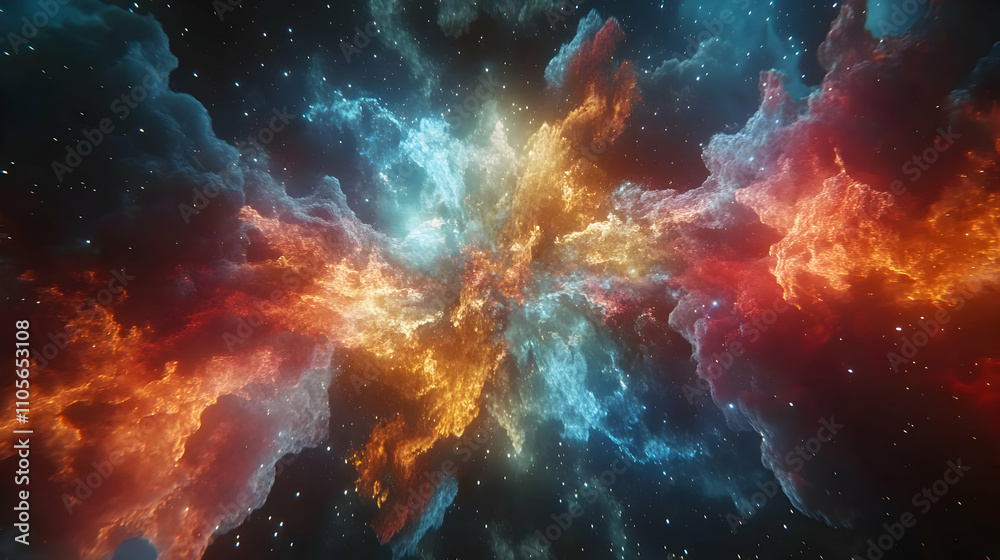 Cosmic Nebula 3D Illustration Cosmic Nebula 3D Illustration