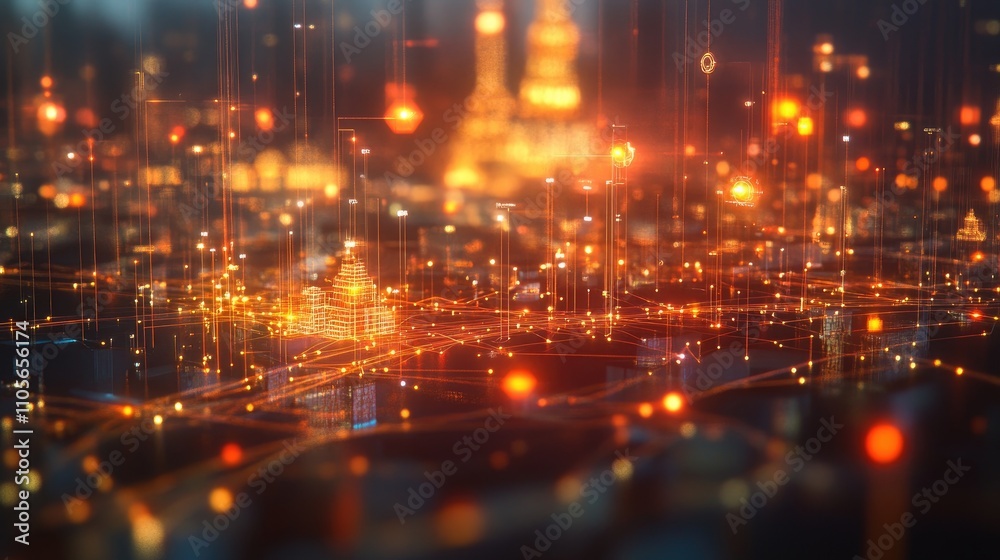 Obraz premium international communication , word, city, fiber network, wifi, digital, network 