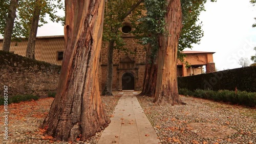 The Monastery of Yuste is a monastery and palace house where Charles I of Spain and V of the Holy Roman Empire stayed and died after his abdication. Cuacos de Yuste, Extremadura, Spain.