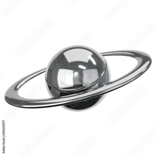 y2k metal chrome abstract 3D Icon Illustration