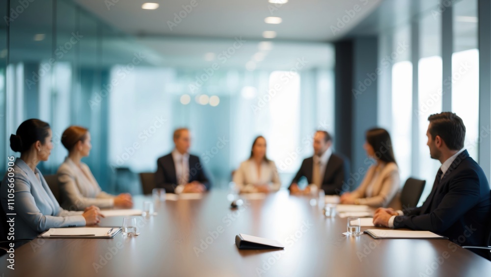 Professional Board Meeting in Modern Office Space Professional Board Meeting in Modern Office Space