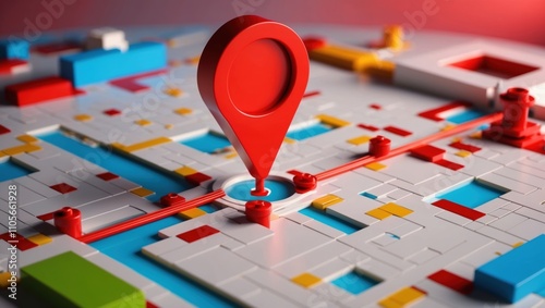 High Fidelity Destination Pinpointing Illustration