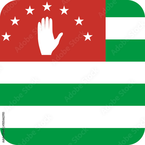 Abkhazia Flag Square Icon