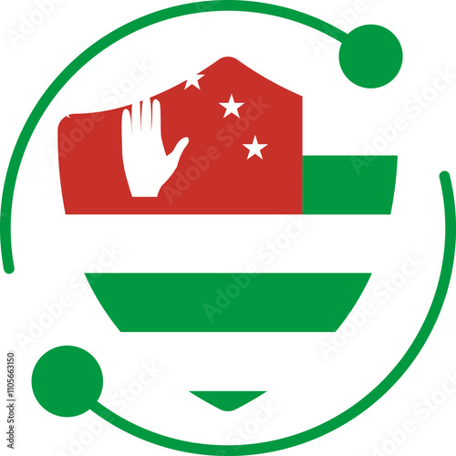 Security Icon in Abkhazia Flag