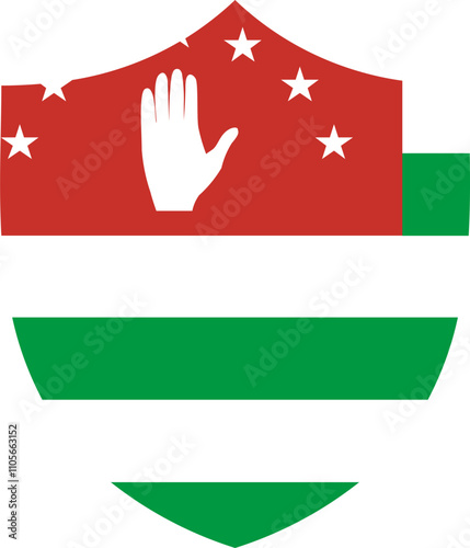 Shield Icon of Abkhazia Flag