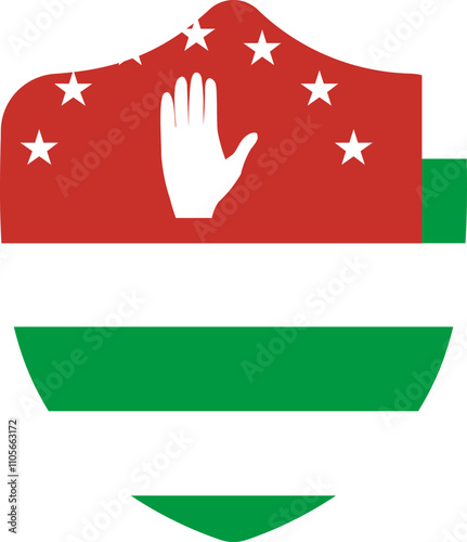 Shield Shape of Abkhazia Flag