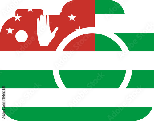 Abkhazia Flag On Camra Icon
