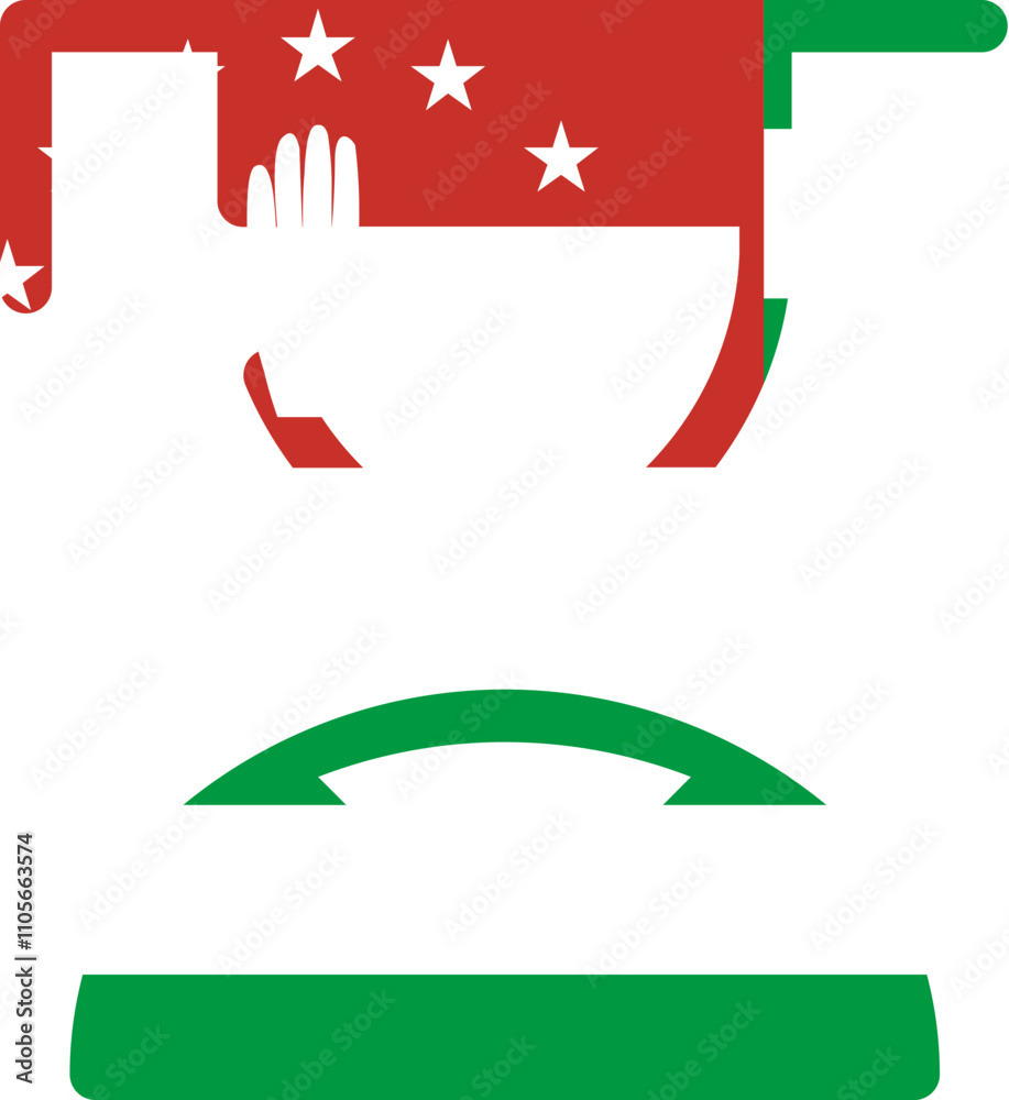 Obraz premium Abkhazia flag on Male student icon