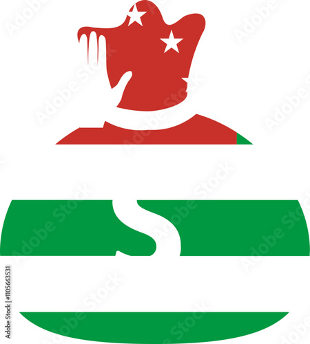 Abkhazia Flag on Money bag icon
