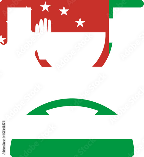 Abkhazia flag on Male student icon