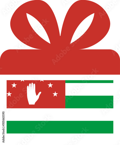 Abkhazia Flag on Gift Icon