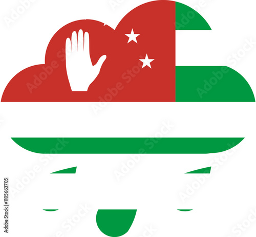 Abkhazia flag on Rain Drops Icon