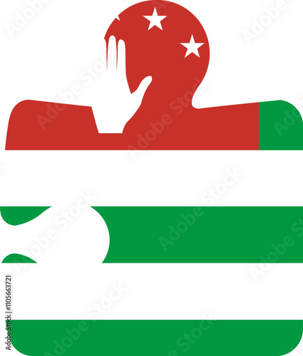 Abkhazia flag on Puzzle icon