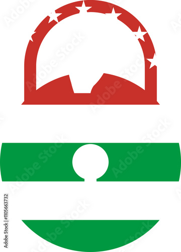 Abkhazia flag on round lock bag