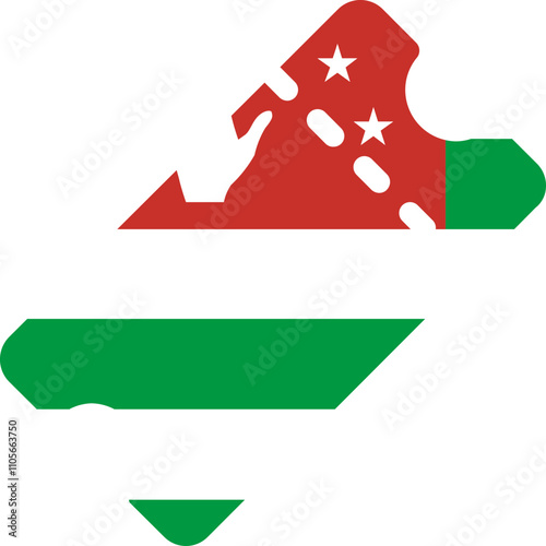 Abkhazia Flag On ticket