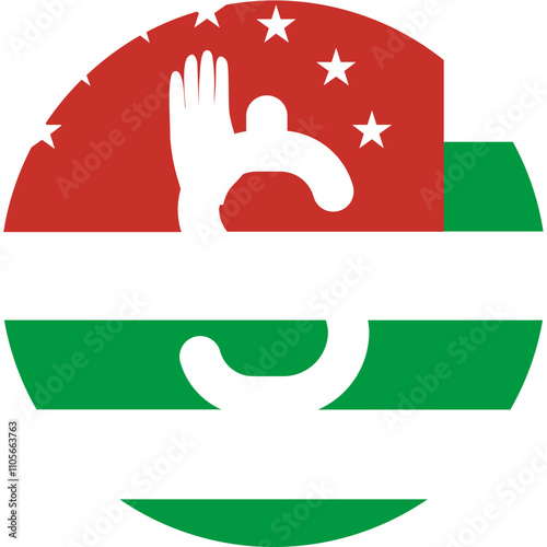 Abkhazia Flag on US Dollars