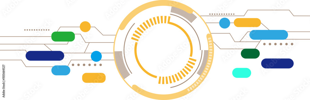 Abstract technology righ circle dashboard. Abstract technology righ circle dashboard.