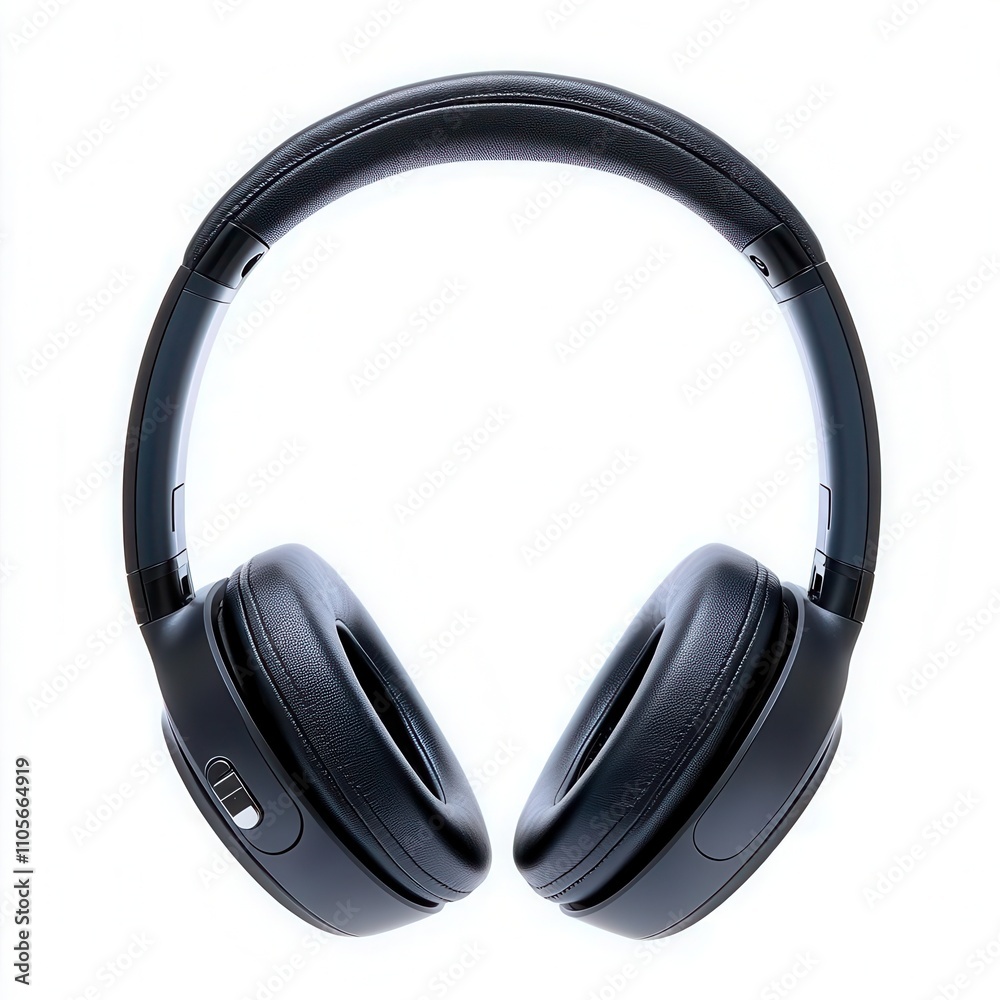 Pair of over-ear headphones for study sessions, sleek and functional, isolated on white background Pair of over-ear headphones for study sessions, sleek and functional, isolated on white background