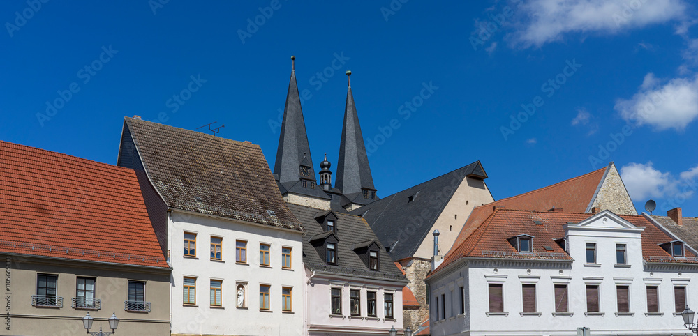 View of the old town in Calbe an der Saale, Salzlandkreis in Saxony-Anhalt Germany