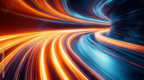 Abstract colorful flowing lines business technology theme background