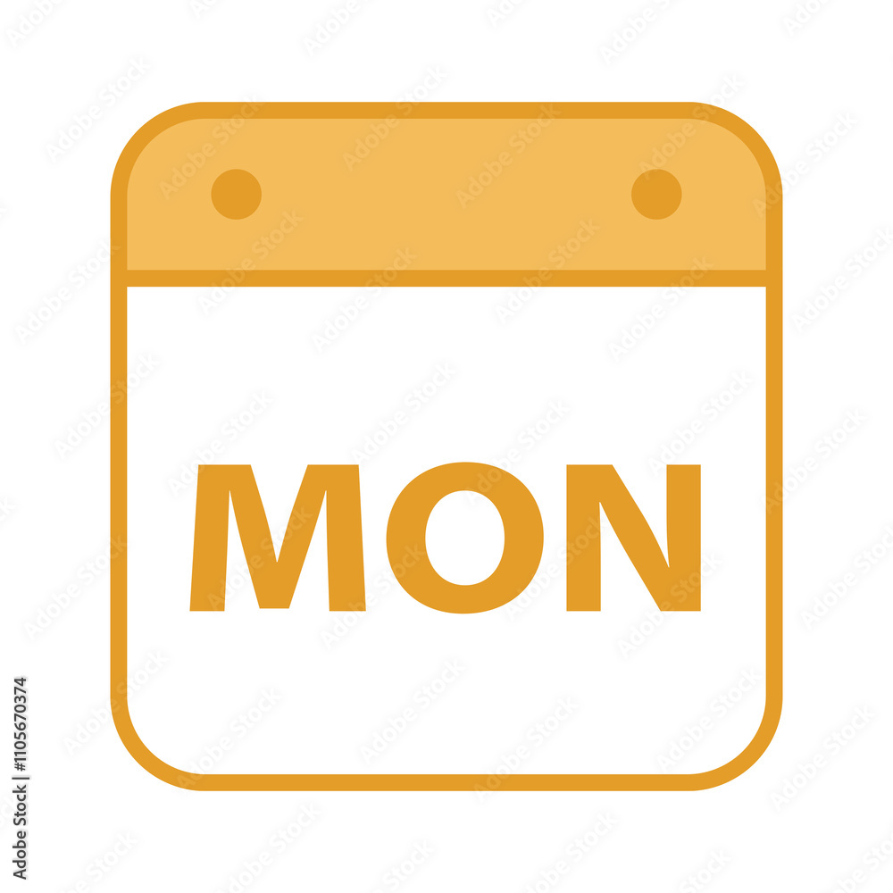 Monday Calendar Flat Icon Set for Daily and Weekly Planning Monday Calendar Flat Icon Set for Daily and Weekly Planning