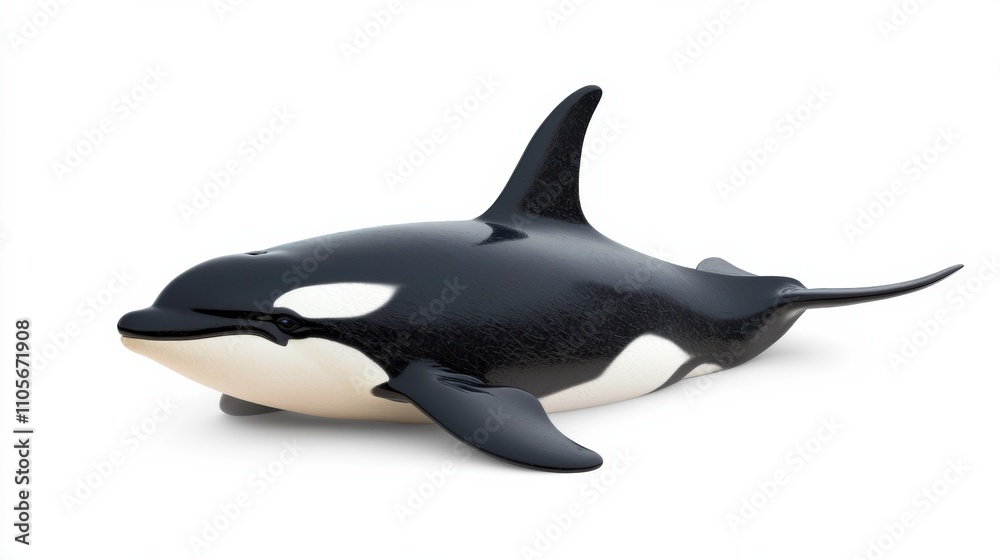 Fototapeta premium Powerful and Majestic Killer Whale Swimming Gracefully in the Ocean