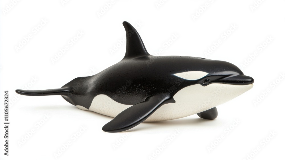 Fototapeta premium Mighty Orca Slicing Through the Ocean Depths