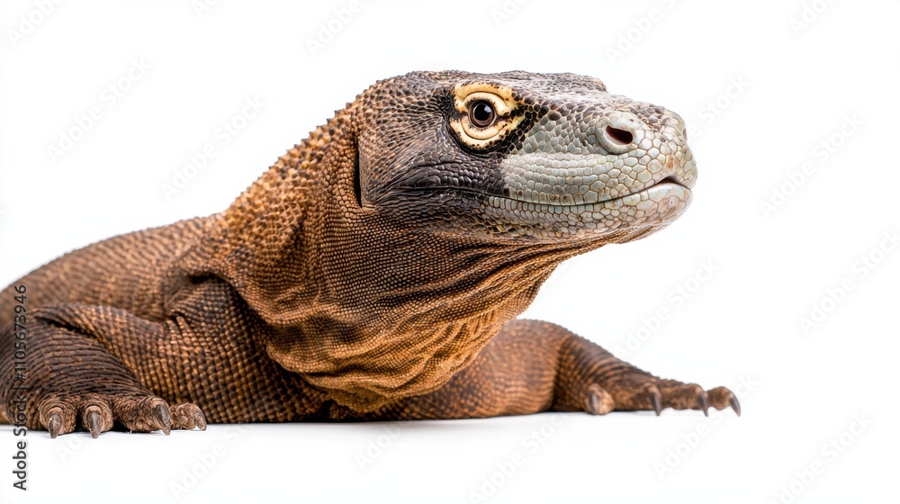Obraz premium Close up Portrait of a Green Iguana Lizard in Natural Habitat