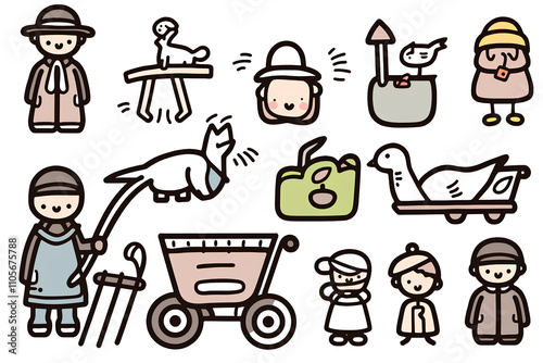 Wallpaper Mural set of icons Torontodigital.ca