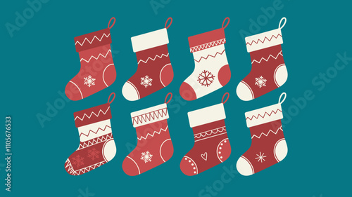 Seamless festive holiday background pattern with colorful Christmas ornaments