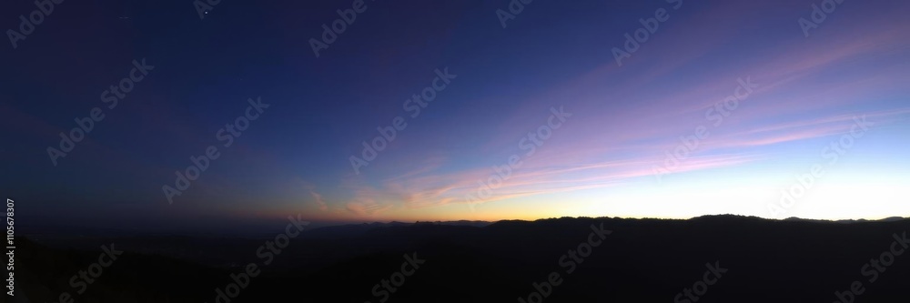 A stunning image of a mountain valley at dusk, with the last light of day fading into the night sky, creating a magical and tranquil atmosphere, sky, beauty, horizon A stunning image of a mountain valley at dusk, with the last light of day fading into the night sky, creating a magical and tranquil atmosphere, sky, beauty, horizon