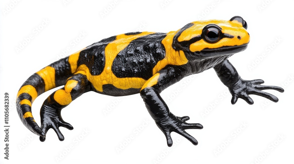 Fototapeta premium Closeup of Vibrant Poisonous Frog in Lush Jungle Environment