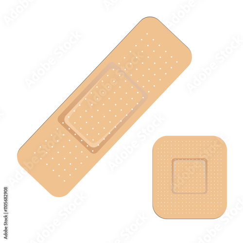 Medical hansaplast icon vector. Medical hansaplast plaster for wound isolated