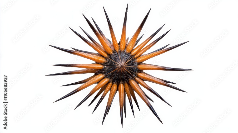Fototapeta premium Vibrant Geometric Explosion of Sharp Spikes in Radial Pattern