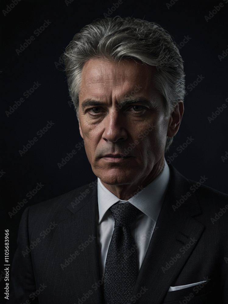 Confident Elderly Professional in Formal Attire Confident Elderly Professional in Formal Attire
