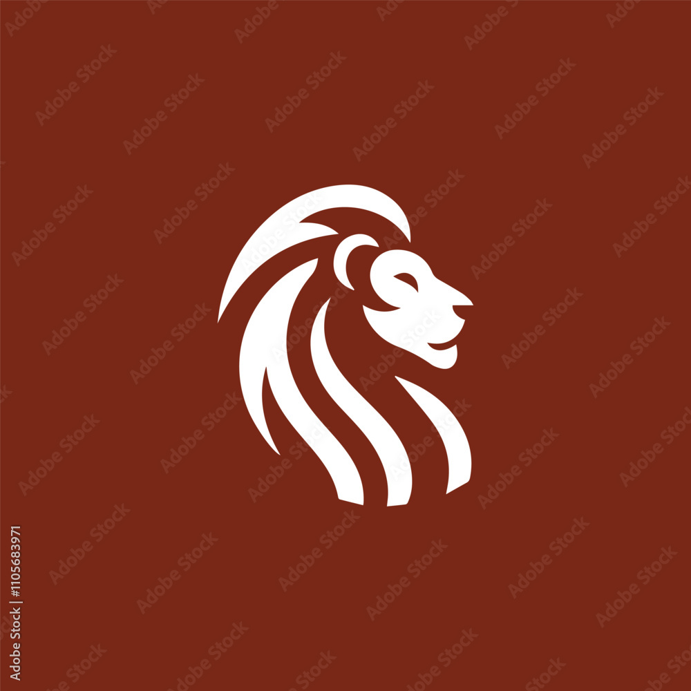 Fototapeta premium minimalist lion logo