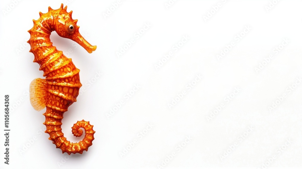 Obraz premium Vibrant Seahorse Floating in the Colorful Underwater Coral Reef Environment