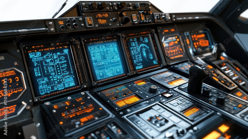 Detailed Overview of an Advanced Flight Deck Cockpit with Modern Instrumentation and Control Features for Pilots and Aviation Enthusiasts Detailed Overview of an Advanced Flight Deck Cockpit with Modern Instrumentation and Control Features for Pilots and Aviation Enthusiasts