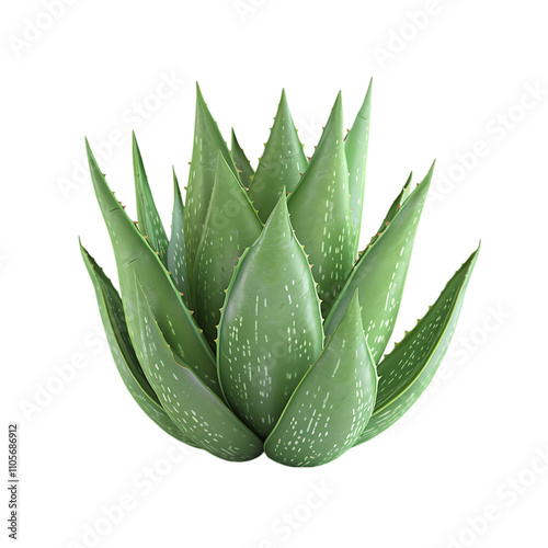 Aloe Vera Plant - 3D Render - Transparent PNG