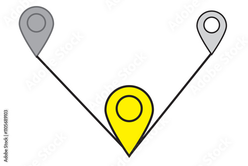 map pin vector logo template, locator icon