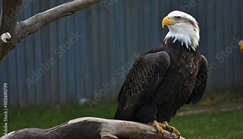 Majestic Southern Bald Eagle Perched on Tree Branch