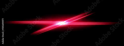 Red light burst. Intense glowing streaks, bright blue flare, abstract illumination, futuristic light effect, radiant energy, dynamic beam, modern design, vibrant visual.