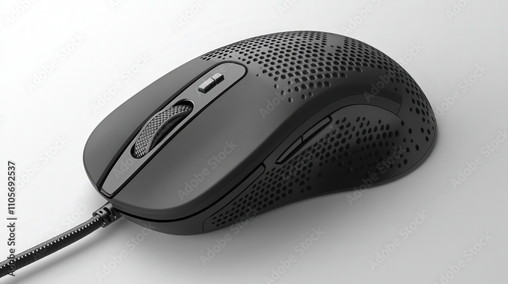 A high-performance optical mouse with a textured grip for enhanced control during intense tasks. A high-performance optical mouse with a textured grip for enhanced control during intense tasks.