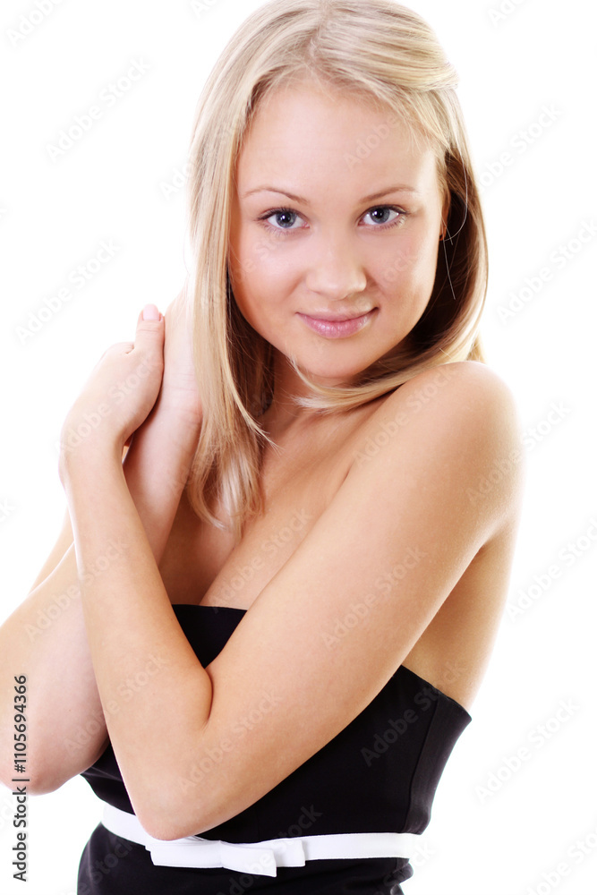 Close up portrait of a young beautiful blonde Close up portrait of a young beautiful blonde