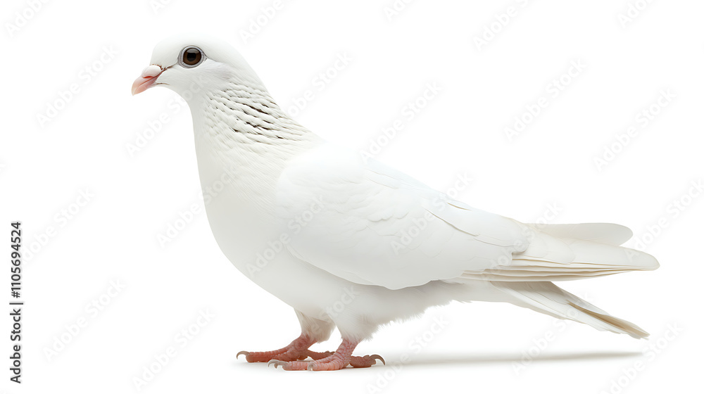 white pigeon isolated on white background white pigeon isolated on white background