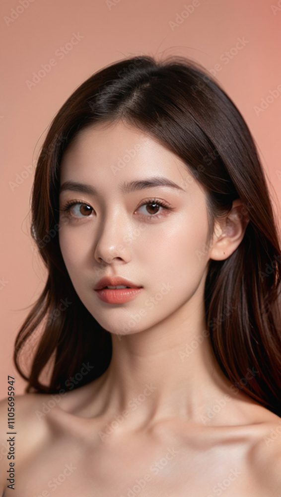 Beauty portrait of a beautiful young woman with glowing skin. Beautiful real face, beauty image.輝く肌を持つ美しい若い女性のビューティーポートレート。美しい素顔、美容イメージ。 Beauty portrait of a beautiful young woman with glowing skin. Beautiful real face, beauty image.輝く肌を持つ美しい若い女性のビューティーポートレート。美しい素顔、美容イメージ。